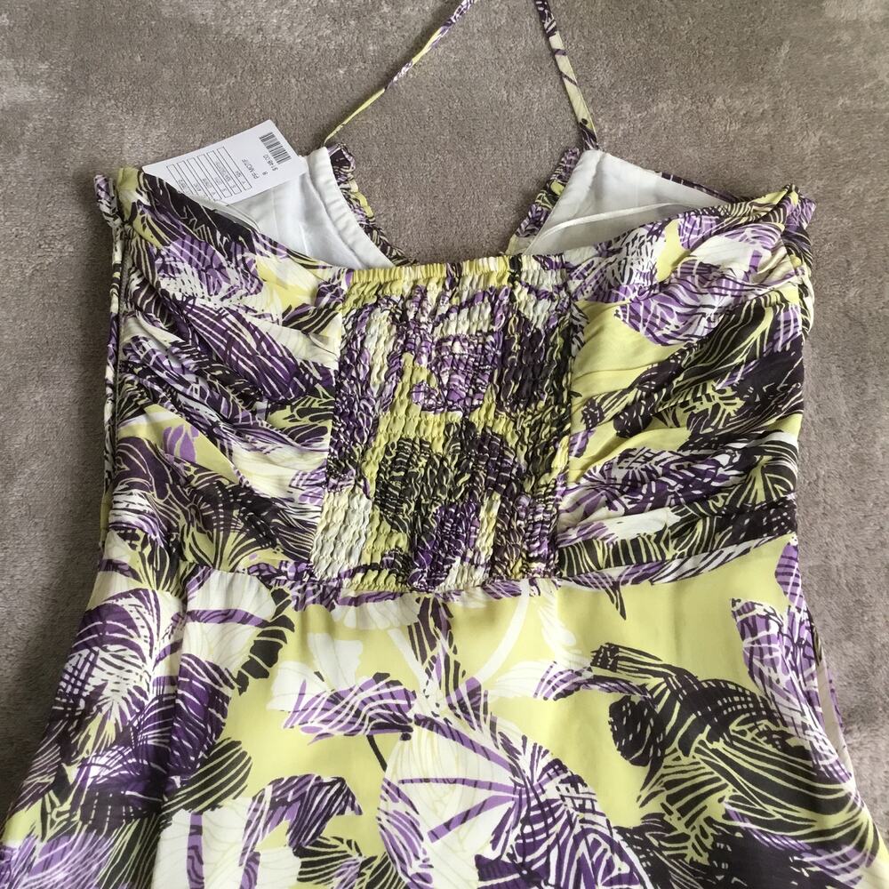 ANTHROPOLOGIE Lithe Tea for Two Floral Ruffle Halter Midi Dress Multicolor SZ 8 - Picture 5 of 11